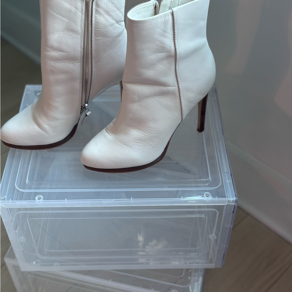 Nine West Off White Heeled Boots
